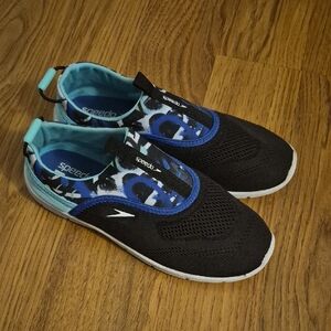 Speedo Aqua Black and Teal Slip-Ons Water Shoes